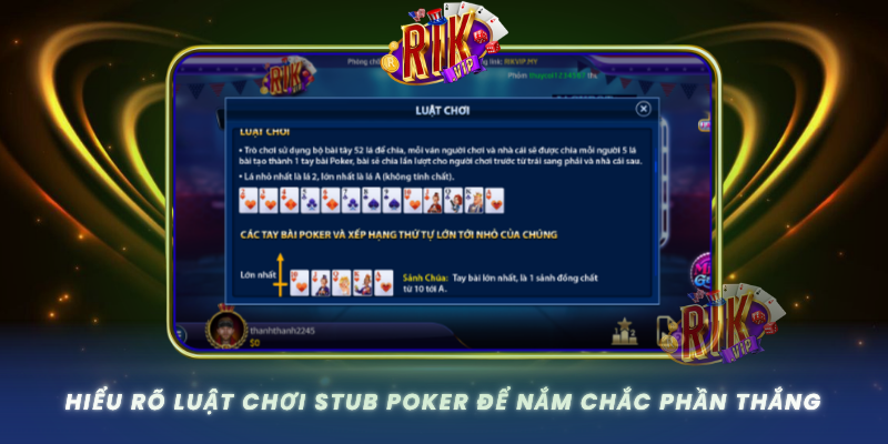 Hieu Ro Luat Choi Stub Poker De Nam Chac Phan Thang