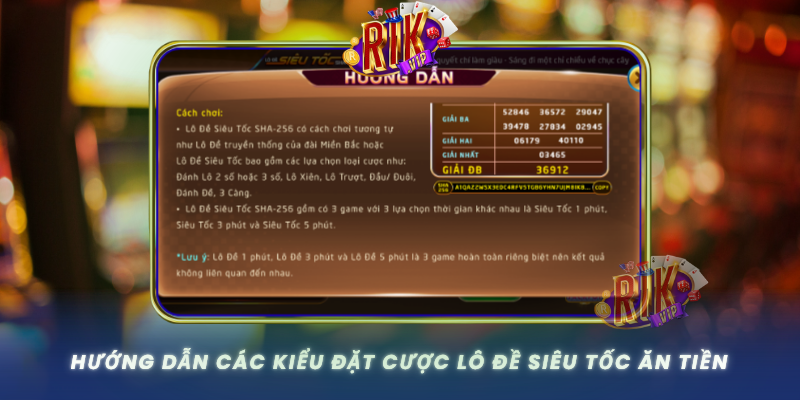 Huong Dan Cac Kieu Dat Cuoc Lo De Sieu Toc An Tien