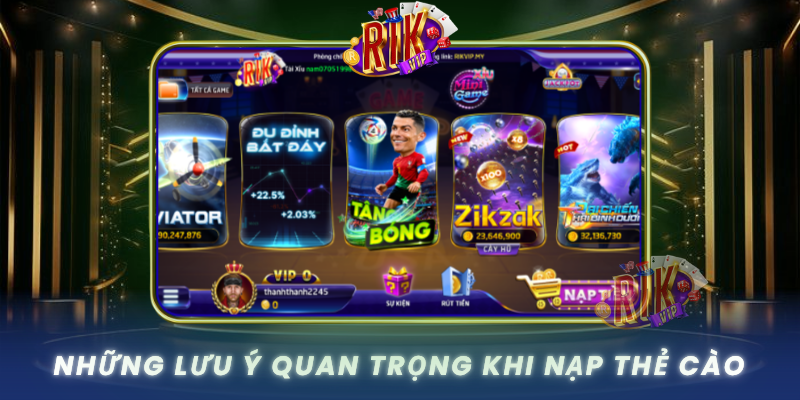 Nhung Luu Y Quan Trong Khi Nap The Cao